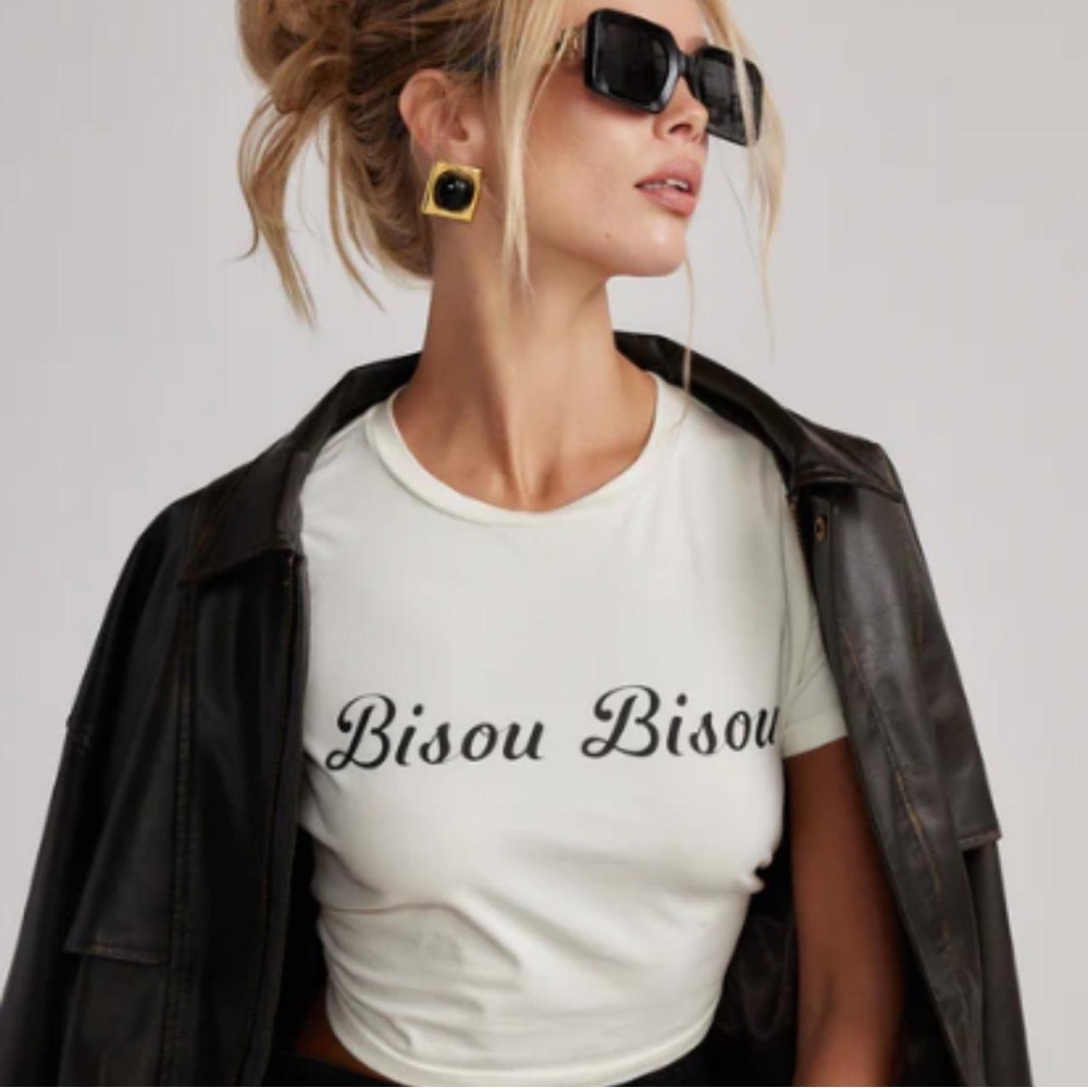 12th Tribe · Bisou Cream Baby Tee · Small